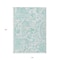 Homeroots 10' X 14' Turquoise And Ivory Paisley Washable Indoor Outdoor Area Rug 588671 - alternate 3