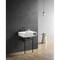 Kingston Brass 24" Solid Surface Console Sink with Brass Legs, 8-Inch, 3-Hole, Matte White/Matte Black KVPB3248SQA0 - alternate 2