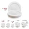 Smarty Had A Party 7.5" White with Silver Edge Rim Plastic Appetizer/Salad Plates (120 Plates), 120PK 117S-CASE - alternate 5