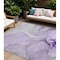Homeroots 9' X 12' Purple and Ivory Abstract Washable Non Skid Indoor Outdoor Area Rug 559710 - alternate 1