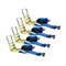 Mytee Products 4in x 30ft Ratchet Straps w/ flat hook, WLL 5,400 Trailer Tie Down - Blue, 4PK RS430Bx4 - alternate 3