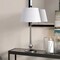 Homeroots 28" Nickel Metal Buffet Lamp With White Empire Shade 524375 - alternate 4