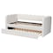 Baxton Studio Palmer Cream Teddy-Bear Fabric Daybed with Rolling Trundle 265-14500-ZORO - alternate 2
