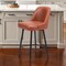 Homeroots 26" Brown And Black Faux Leather And Steel Counter Height Swivel Bar Chair 555715 - alternate 5
