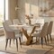 Leisuremod Allure Tufted PU Leather Side Dining Chair, Gold Accent Base AC52WBL - alternate 3