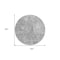 Homeroots 8' Pewter Charcoal And Ivory Round Geometric Washable Indoor Outdoor Area Rug 577573 - alternate 4