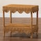 Bali & Pari Oteria Bohemian Light Honey Scalloped Rattan Side Table 250-13645-ZORO - alternate 2