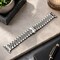 Elegani Silver Classic Multi-Link Stainless Steel Replacement Band Compatible with Apple Watch 44mm HC5LSB-SLV-44mm - alternate 2
