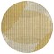 Homeroots 8' Gold And Beige Round Geometric Washable Indoor Outdoor Area Rug 597633 - alternate 3