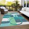 Homeroots 8' X 10' Teal Blue And Green Geometric Washable Indoor Outdoor Area Rug 612596 - alternate 3
