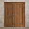 Sartodoors Interior Solid French Double Doors 36 x 80 inches, Ego 5006 Cognac Oak Veneer, Wood Interior Solid EGO5006DD-DKO-36 - alternate 2