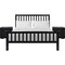 Homeroots Three Piece Black Solid Wood Bedroom Set 523681 - alternate 1