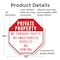 Signmission Private Property No Through Traffic, 10 Inch X 10 Inch, Plastic Sign OC-P-10-156 - alternate 5