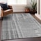 Homeroots 8' X 10' Gray And Silver Striped Washable Indoor Outdoor Area Rug 602788 - alternate 4