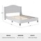 Martha Stewart Amelia Full Upholstered Platform Bed w/Curved Headboard and Cushioned Siderails, Wood Slat, Gray TW-3WDB02B-F-GY-MS - alternate 5