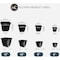 Hc Companies Eclipse 12'' x 12'' x 10.50'' Resin Black Planter ECP12005G18 - alternate 3
