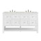 James Martin Vanities Breckenridge 60 in. Double Vanity, Bright White, w/ 3 CM Lime Delight Quartz Top 330-V60D-BW-3LDL - alternate 1