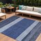 Homeroots 8' X 10' Navy Blue Sky Blue And Charcoal Abstract Washable Indoor Outdoor Area Rug 615281 - alternate 1