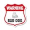 Signmission Dog Warning Shield Sign Bad Dog, 6 Inch X 6 Inch, Plastic Sign SHI-P-6-377 - alternate 1