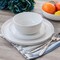 Gibson Home White Deco 16 Piece Fine Ceramic Dinnerware Set in White 131058.16 - alternate 6