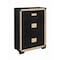 Homeroots 48" Black And Gold Faux Crystal Bling Wood Six Drawer Dresser 564687 - alternate 4