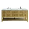 James Martin Vanities Breckenridge 72'' D Vanity, Light Natural Oak w/ Victorian Sil Top w/FreePower Wireless Charger 330-V72-LNO-FVSL - alternate 1