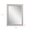 Homeroots 40" White Distressed Wood Framed Accent Mirror 632851 - alternate 4