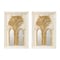 Homeroots Set of Two 30" White and Gold Wood Framed Accent Mirrors, 2PK 485032 - alternate 3