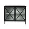 Homeroots 41in Black Iron Sideboard with Two Glass Doors 391981 - alternate 1