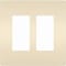 Legrand Wallplate, 4.94 in L, 4.96 in W, 2 -Gang, Polycarbonate, Light Almond RWP262LACC6 - alternate 1