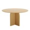 Homeroots 52" Beige Solid Wood Pedestal Base Round Top Dining Table 712169 - alternate 1