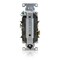 Leviton Duplex Receptacle Outlet, 20A, Blue, 125V 5352-BU - alternate 2