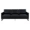 Leisuremod Lincoln Modern Leather 3-Seater Sofa with Stainless Steel Base LAB83BL-L - alternate 3