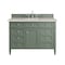 James Martin Vanities Brittany 48" Single Vanity, Smokey Celadon, w/ 3 CM Siberian Silestone Top 650-V48-SC-3SFR - alternate 1