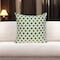 Homeroots 20" Green and White Ogee Cotton Throw Pillow With Embroidery 529334 - alternate 1