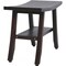 Homeroots 24" Dark Brown Teak Shower Bench With Shelf 376686 - alternate 3