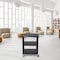Luxor Utility Cart with Lipped Plastic Shelves, Thermoplastic Resin, 300 lb Load Capacity, 3 Shelves WT34S - alternate 7