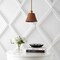Jonathan Y Hattie 8.8 in. 1-Light Coastal Bohemian Metal and Woven Rattan LED Pendant Light, Gold Painting/Brown JYL5711A - alternate 4