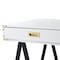 Homeroots 47" White and Black Writing Desk With Two Drawers 543802 - alternate 5