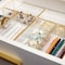 Martha Stewart Kerry 6 Pack Plastic Stackable Office Desk Drawer Organizers with Gold Trim, 6 x 3 BE-PB9051-G-6-CLRGLD-MS - alternate 4
