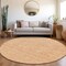 Homeroots 8' Salmon Round Floral Washable Indoor Outdoor Area Rug 607382 - alternate 6