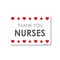 Signmission Public Safety, 10" Height, Decal, 14" x 10", Thank You Nurses 2, Thank You Nurses 2 OS-NS-D-1014-25422 - alternate 1