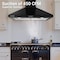 Wrightmaster 30 in. Wall Mount 450 CFM Ductless Range Hood Vent for Kitchen Hood in Stainless Steel, Black ZR-B75206P - alternate 4