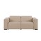 Homeroots 80in Cream and Brown Leather Power Reclining Loveseat 720533 - alternate 1