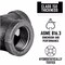 B & K STZ Industries 1-1/4 in. MIP each X 1 in. D FIP Black Malleable Iron Hex Bushing 310B-1141 - alternate 3