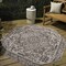 Jonathan Y Estrella Bohemian Medallion Textured Weave Black/Gray 8 ft Octagon Indoor/Outdoor Area Rug SMB105D-8TGN - alternate 1