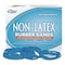 Alliance Rubber Antimicrobial Non-Latex Rubber Bands, Assorted Sizes, Cyan Blue, 250PK 42549 - alternate 1