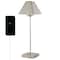 Jonathan Y Ruthen 25 in. Industrial Style Iron Pyramid Bedside LED Table Lamp with USB Charging Port, Nickel JYL6017A - alternate 2