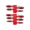 Tekton Phillips and Slotted Screwdriver Set w/Red Modular Organizers-4in Shanks, 10pc (#0-#3, 3-8mm) DWZ90116 - alternate 1