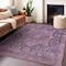 Homeroots 5' X 8' Eggplant Medallion Washable Indoor Outdoor Area Rug 608011 - alternate 3